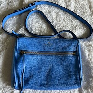 Kate Spade New York Bright Blue Leather Crossbody Purse